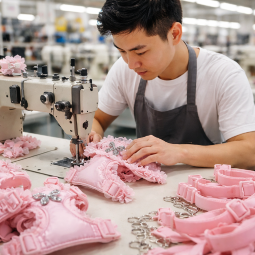 Adjustable Pink Dog Harness for Wholesale