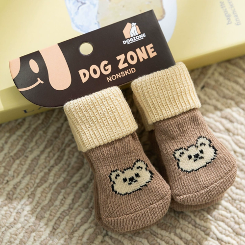 Custom Dog Socks with Knit Fabric and Elastic Cuff