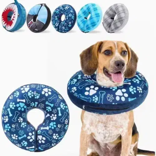 Custom Wholesale Soft Inflatable Pet Recovery Collar – Adjustable Dog Donut E-Collar