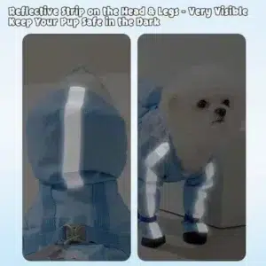 Hooded Dog Rain Coat with Legs for Wholesale Short