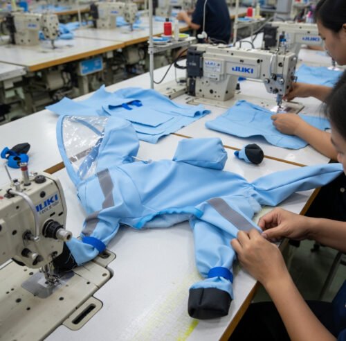 Hooded Dog Rain Coat with Legs for Wholesale Short