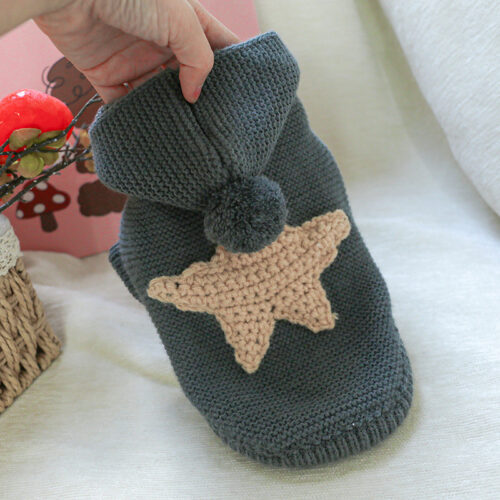 Hooded Knit Custom Dog Sweater for Wholesale