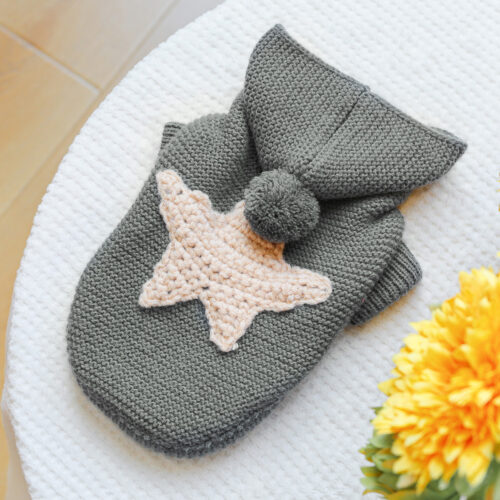 Hooded Knit Custom Dog Sweater for Wholesale