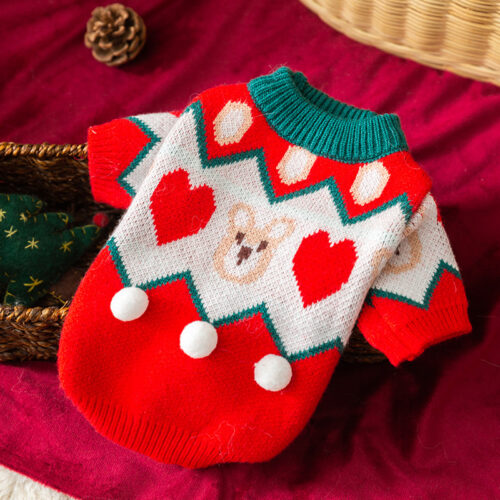 Knitted Dog Holiday Sweater for Wholesale