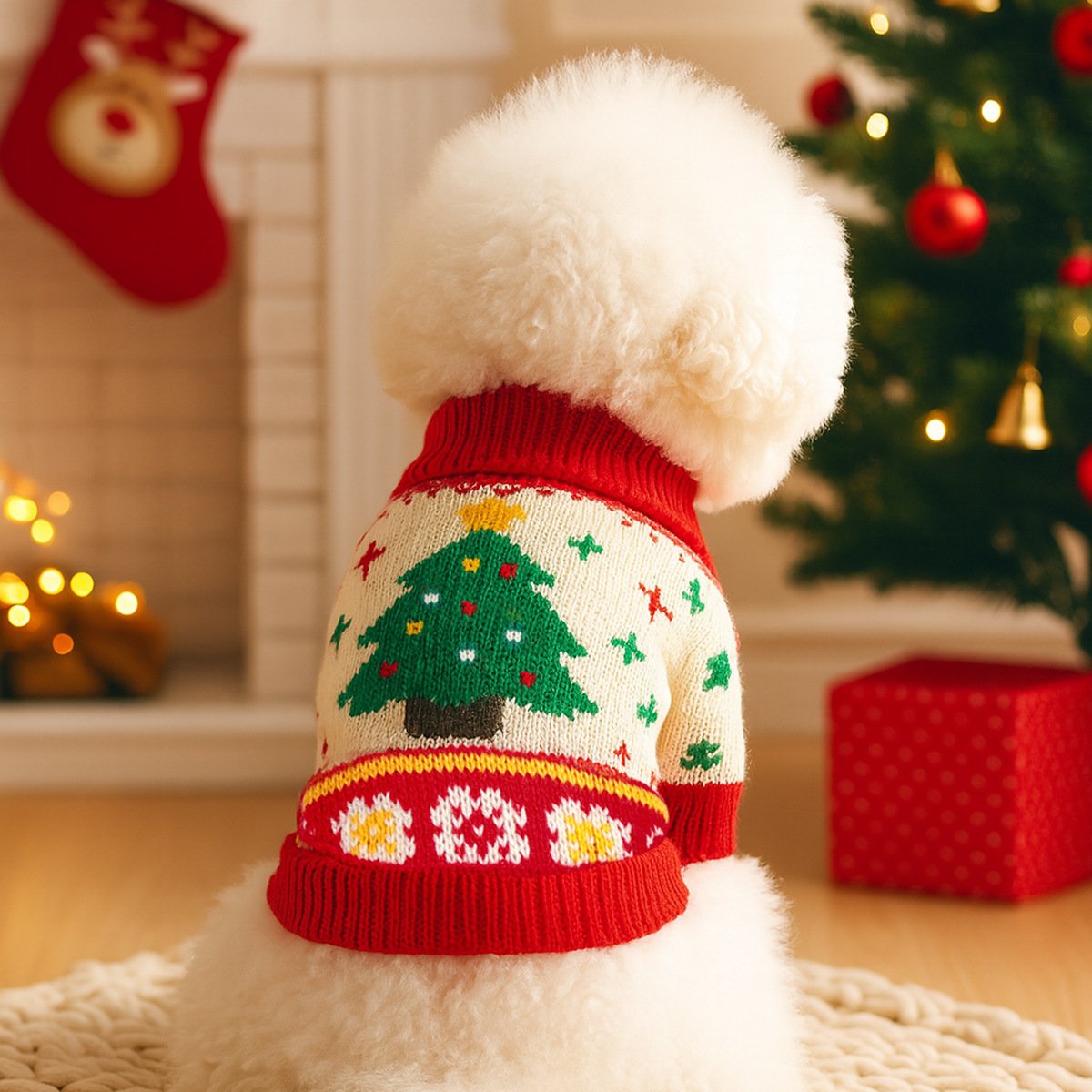 Knitted small dog christmas sweater for Wholesale
