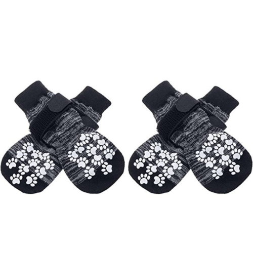 Non Slip Dog Socks with Zebra Pattern Grips for Wholesale