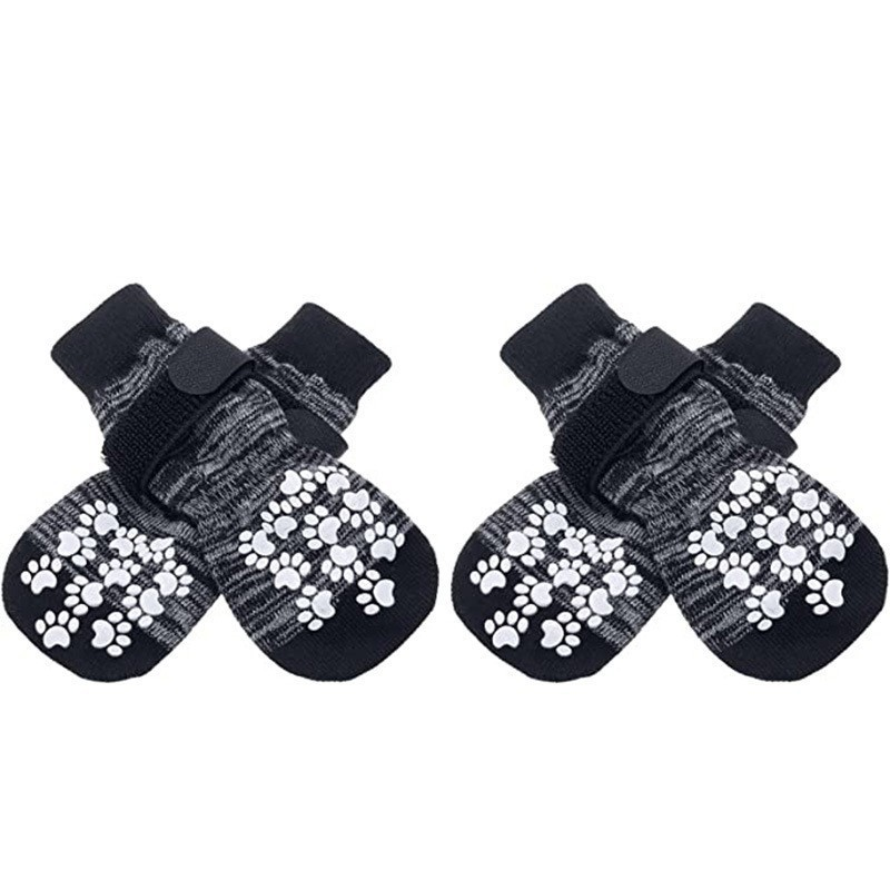 Non Slip Dog Socks with Zebra Pattern Grips for Wholesale