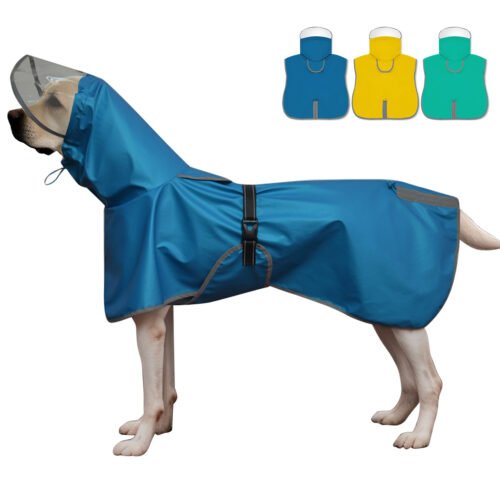 Hooded Large Dog Rain Coat for Wholesale Short