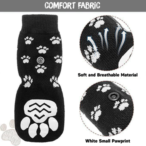 Personalized Dog Socks with Anti-Slip Silicone Pads