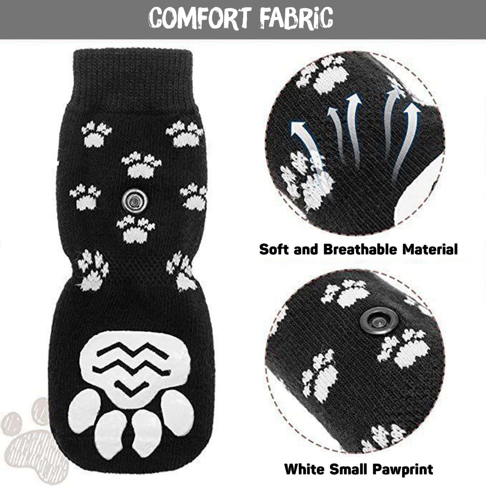 Personalized Dog Socks with Anti-Slip Silicone Pads