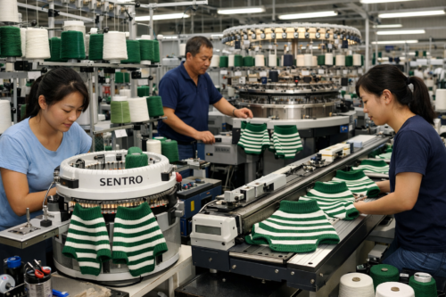 Striped Green Dog Sweater for Wholesale