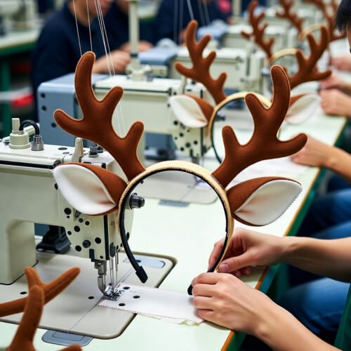 Wholesale Dog Antler Headband in Polyester