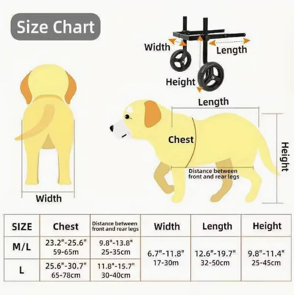 Wholesale Dog Wheelchair Adjustable Aluminum Pet Mobility Aid OEM/ODM - Image 7