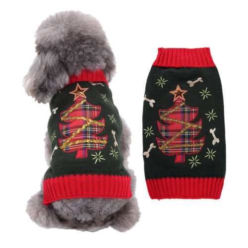 Wholesale Dog Xmas Sweater in Knit Polyester
