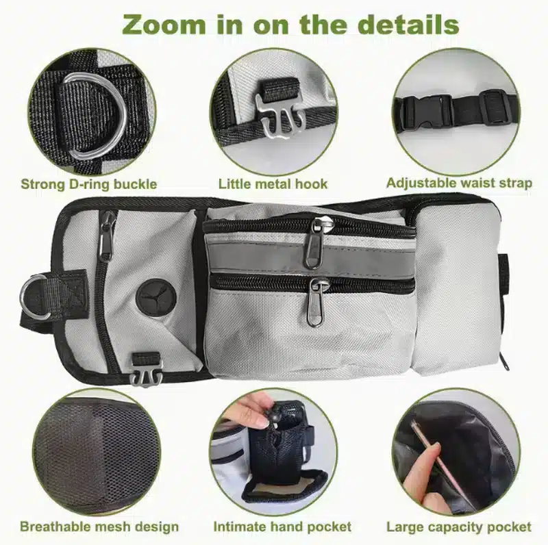 Wholesale Hands-Free Dog Walking Fanny Pack – OEM Treat & Poop Bag Belt - Image 3