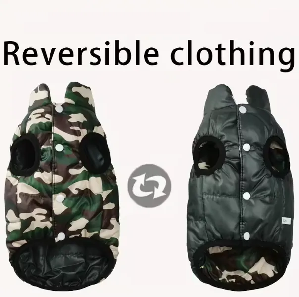 Wholesale Reversible Double-Sided Dog Winter Coat – Warm Padded Jacket - Image 6