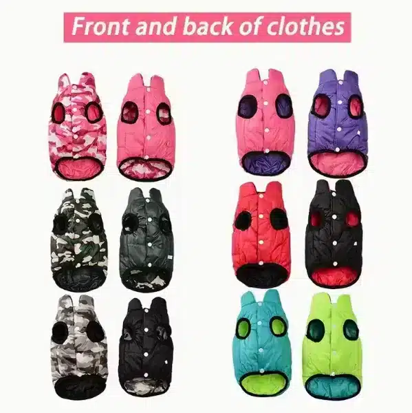 Wholesale Reversible Double-Sided Dog Winter Coat – Warm Padded Jacket - Image 4