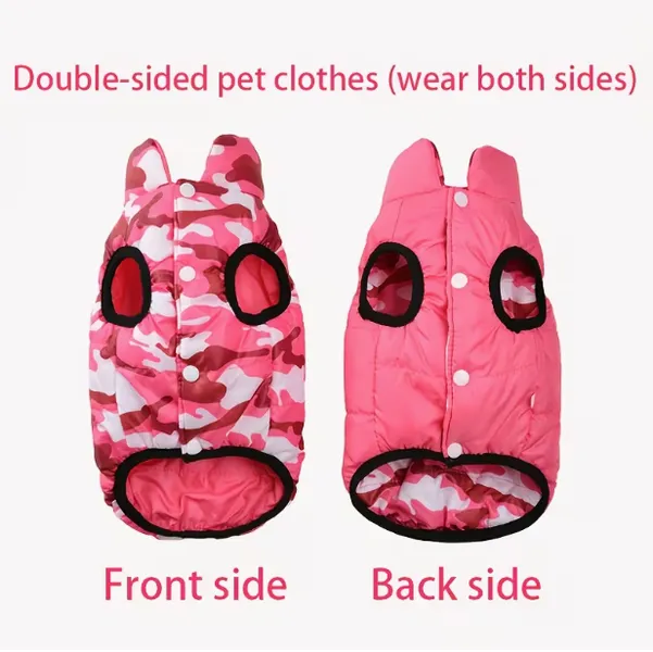 Wholesale Reversible Double-Sided Dog Winter Coat – Warm Padded Jacket - Image 5