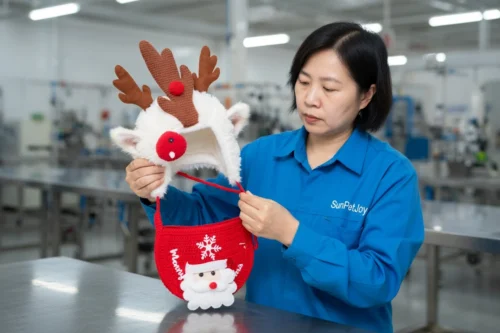 Dog Santa Hat With Ear Holes