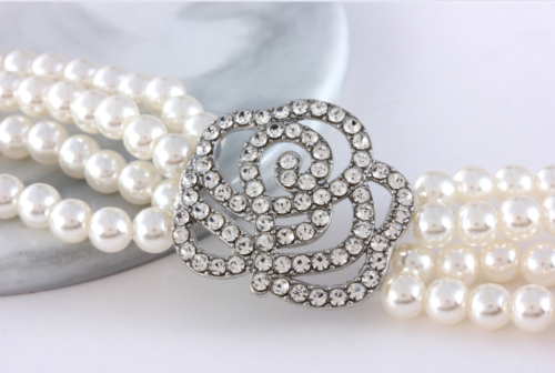 Adjustable Pearl Dog Collars for Wholesale