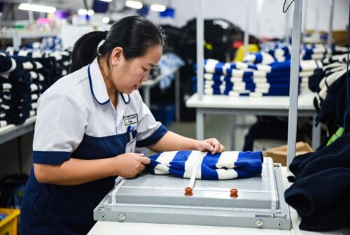 Blue-White Knitted Dog Sweater for Wholesale