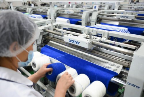 Blue-White Knitted Dog Sweater for Wholesale