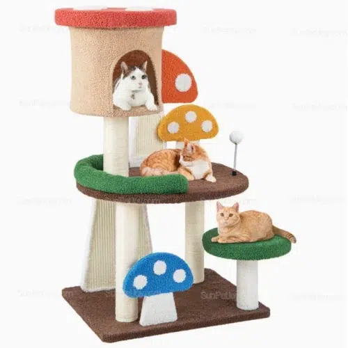 Bulk OEM Mushroom Cat Play Tower