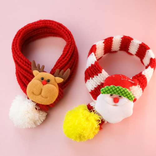 Crossover Knit Dog Scarf for Wholesale