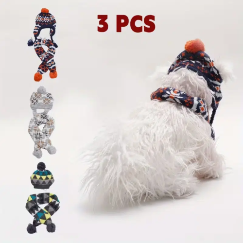 Crossover Knit Dog Scarf for Wholesale