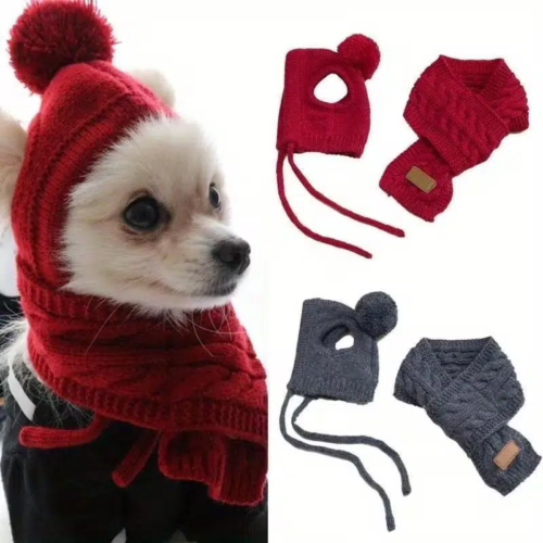Crossover Knit Dog Scarf for Wholesale