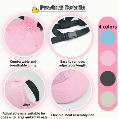 Curved Brim Dog Baseball Cap for Wholesale