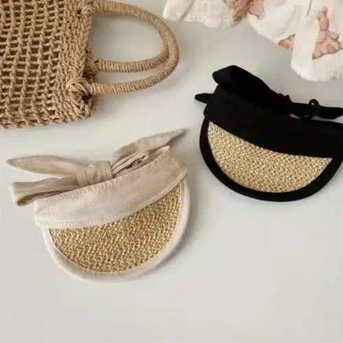 Custom Adjustable Pet Sun Hats in Beige - OEM Foldable Polyester