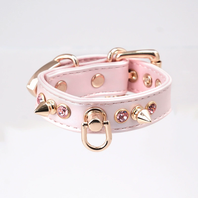 Custom Dog Collars with Embossed Floral Texture