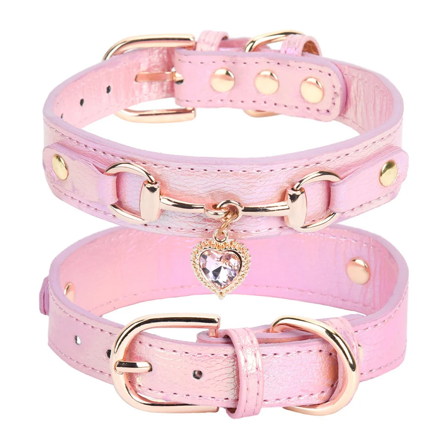Custom Dog Collars with Embossed Floral Texture