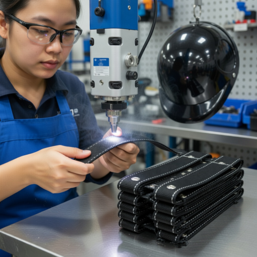 Custom Dog Helmet with Adjustable Chin Strap System