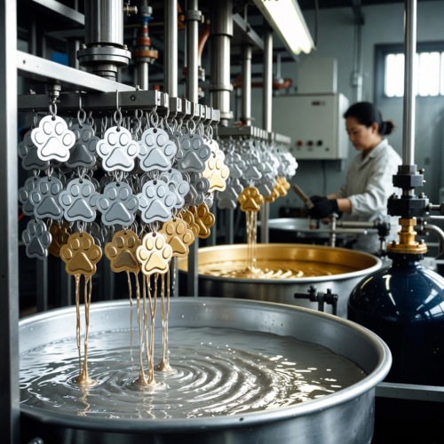 Custom Dog Tags with Paw Print Design