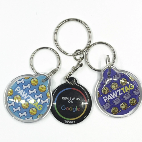 Custom Dog Tags with Paw Print Design