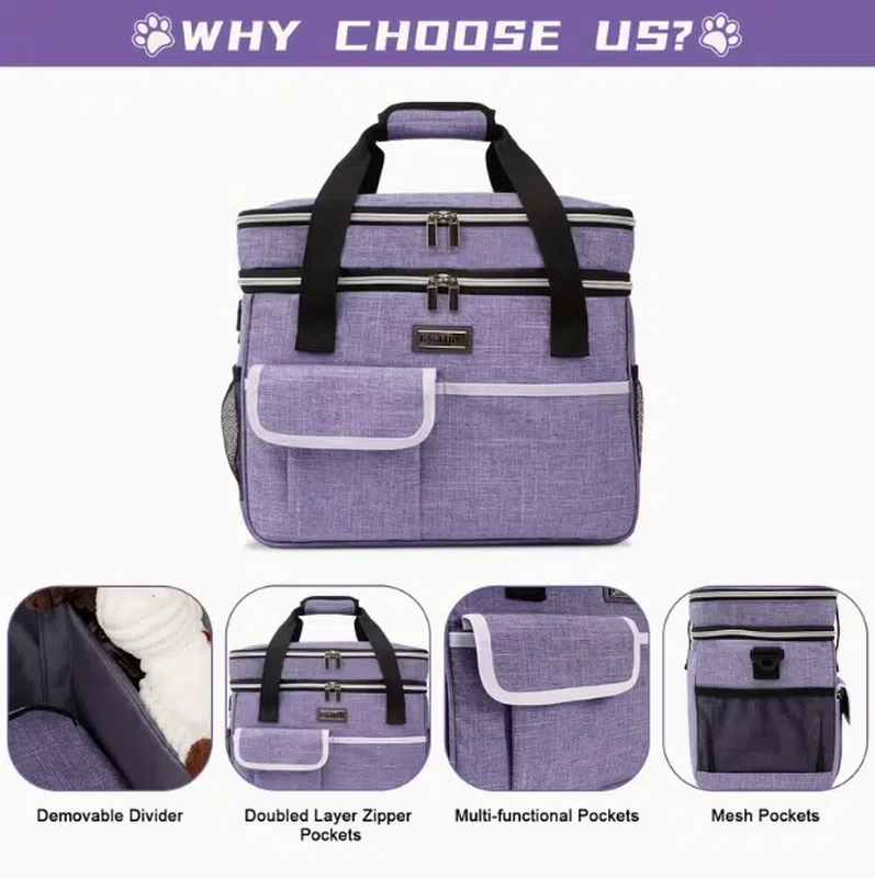 Custom Pet Travel Food Carrier Set for Small Dogs & Cats - Image 4