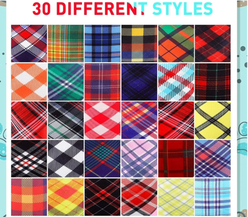 Custom Plaid Dog Bandanas for Wholesale