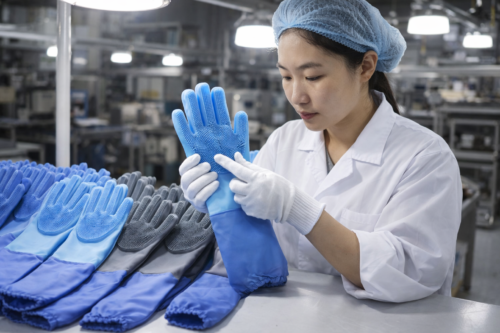 Extended Waterproof Cuff Dog Washing Gloves for Wholesale 