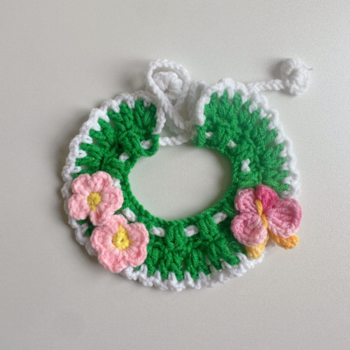 Floral Crochet Dog Collar for Wholesale