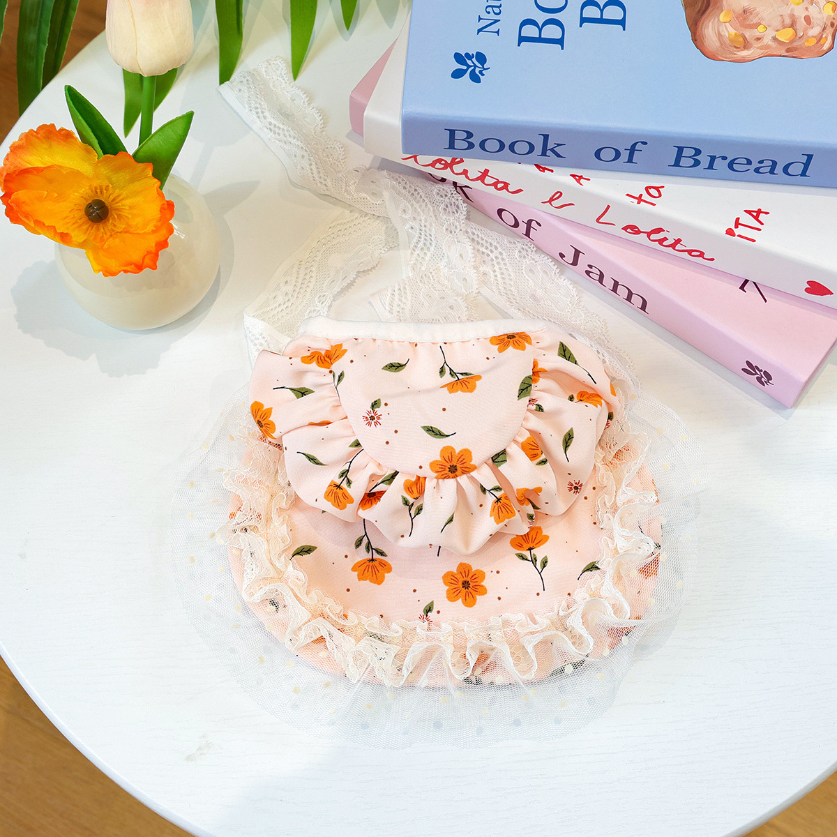 Floral Print Dog Beach Hat for Wholesale