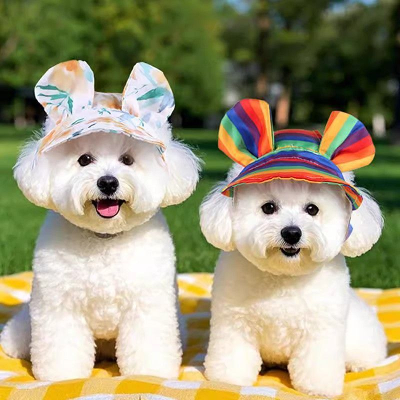 Floral Print Dog Beach Hat for Wholesale