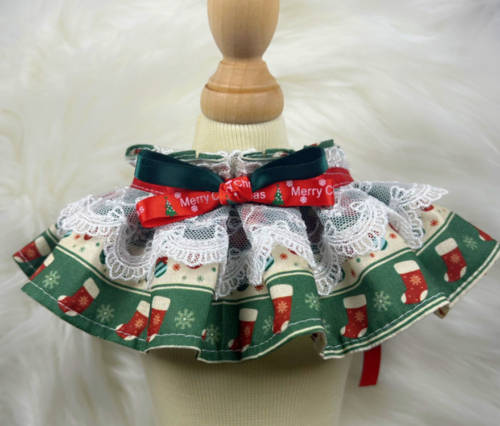 Lace Trim Dog Scarf Collar for Wholesale