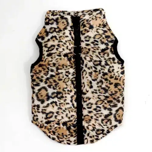 Leopard Print Windproof Dog Vests – Warm, Bulk-Ready & OEM Friendly