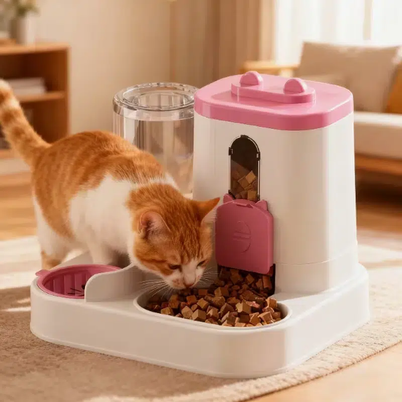 OEM Gravity Pet Feeder & Waterer Set, Dual Bowl, No Power Design