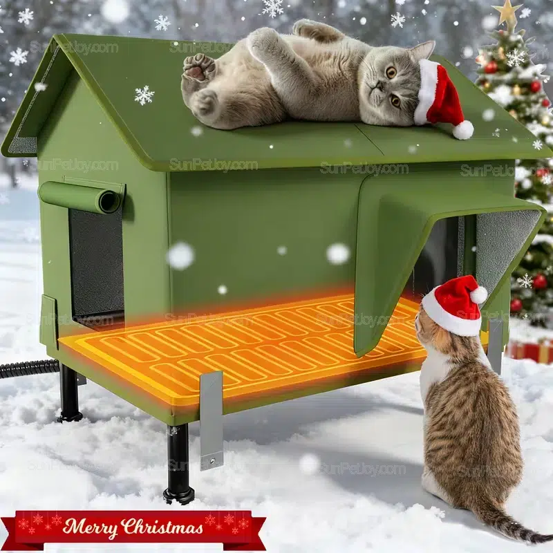 OEM Insulated Outdoor Cat House for Winter