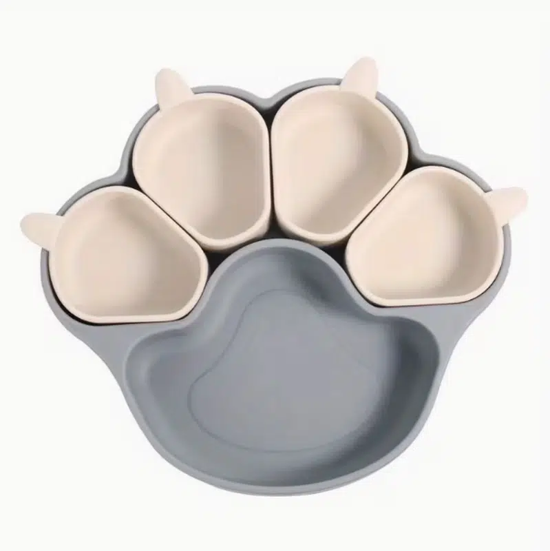 OEM Paw-Shaped Multi-Compartment Pet Feeding Bowl - Image 7