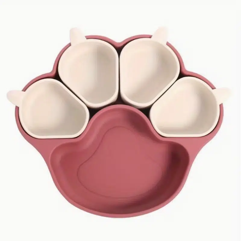 OEM Paw-Shaped Multi-Compartment Pet Feeding Bowl - Image 6