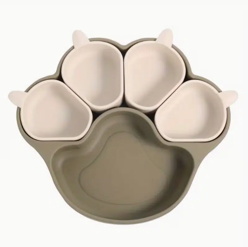 OEM Paw-Shaped Multi-Compartment Pet Feeding Bowl - Image 5